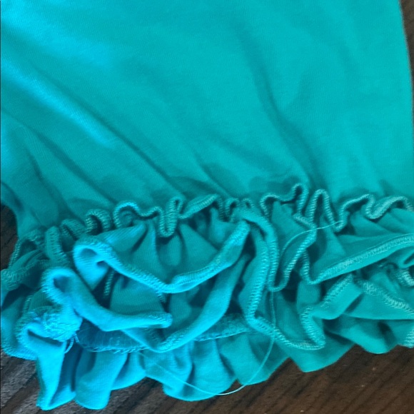 Turquoise Ruffle Shorts - Picture 2 of 3